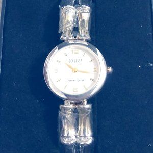 NIB sterling silver bamboo link watch